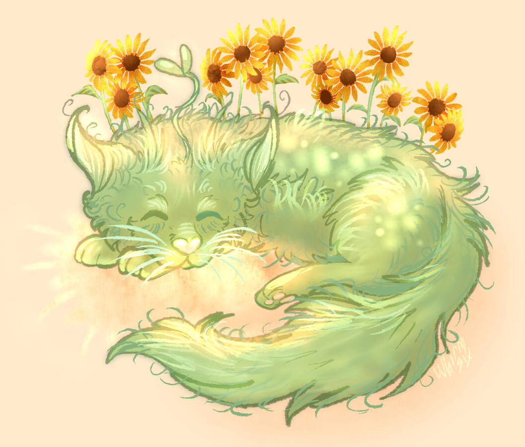 mother's day drawing (dapples the cat)