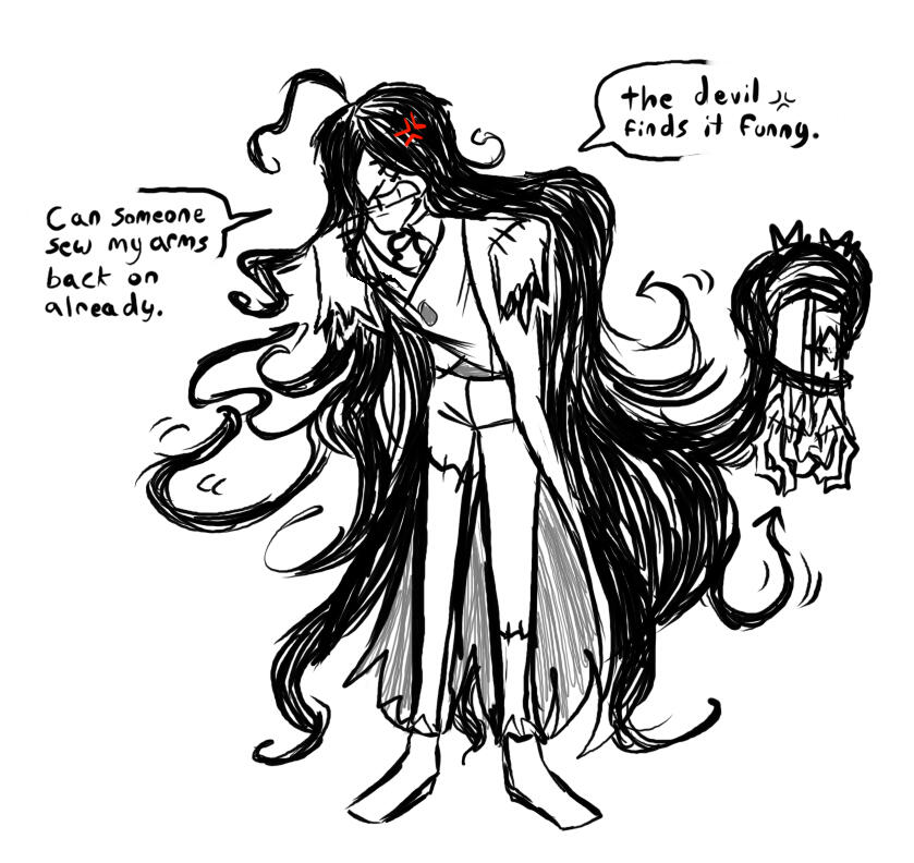 his arms tore off again